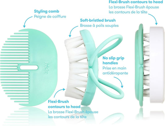 Infant Head-Hugging Baby Hairbrush and Comb Set Newborn and Up