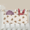 Baby Crib Storage Bag Cotton Muslin Stroller Hanging Mulitifunction Toddler Diaper Nursery Bed Storage Organizer