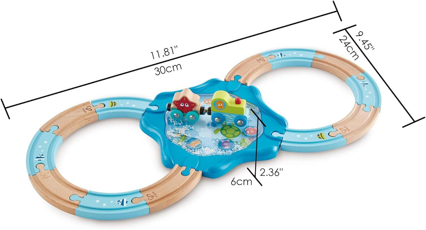 Undersea Figure 8 Play Set | under Water Inspired Wooden Railway and Train Toy Set for Toddlers