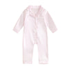 REDWOON Infant Baby Girl Boy Silk Jumpsuit Pajamas Short/Long Sleeve Button-Up Satin Pjs Footie Romper Pajama Nightgown