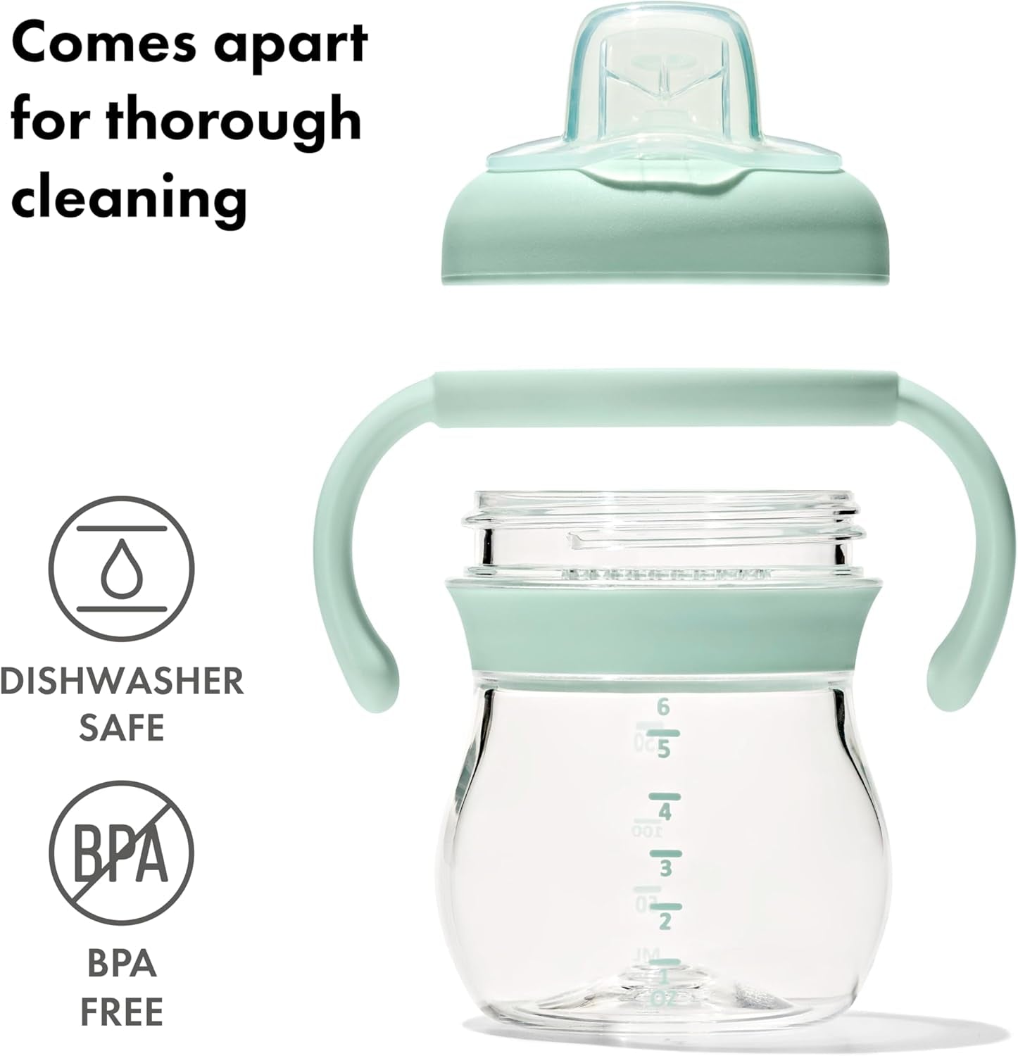 - 6 Oz Transitions Soft Spout Sippy Cup with Removable Handles - Spill-Proof for Toddler from 4 Months and up - Opal - 63165600