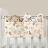 Baby Crib Storage Bag Cotton Muslin Stroller Hanging Mulitifunction Toddler Diaper Nursery Bed Storage Organizer