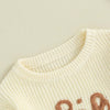 Children Toddler Girls Letter Embroidery Sweaters Knitted Autum Winter Baby Clothes round Neck Kids Girls Pullover Warm Tops