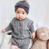 Toddler Girls Boys Suit Autumn Winter Children Clothing Boys Girls Baby Knit Sweater Cardigan + Shorts Suit Baby Clothes Suit