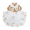 2Pcs/Set Ruffled Edge Muslin Cotton Baby Bibs Hair Bows Girls Headbands Flower Print Saliva Towel Feeding Burp Cloths Scarf