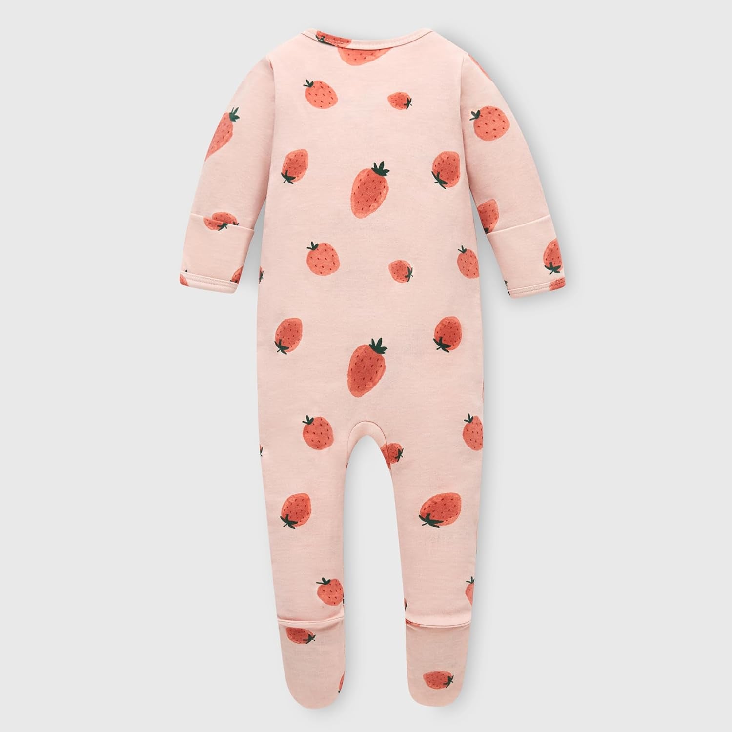 Organic Cotton Baby Boy Girl Zip Front Sleep 'N Play, Footed Sleeper, Long Sleeve