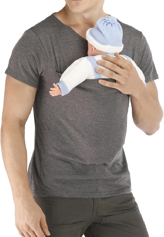 Men'S Tops Soothe V Neck Short Sleeve Kangaroo T Shirt