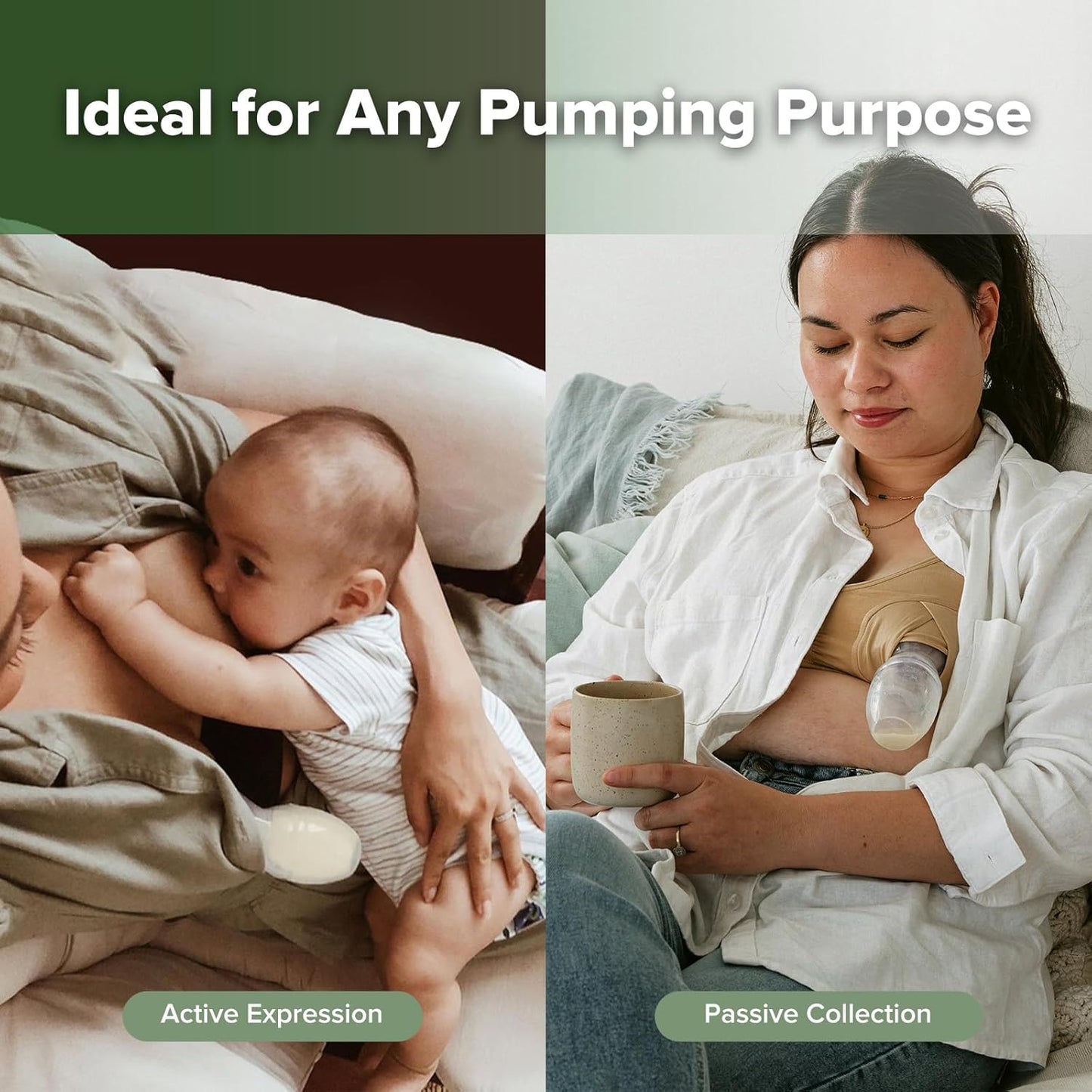 Manual Breast Pump for Breastfeeding, Silicone, Clear 4Oz/100Ml