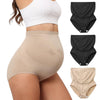 Y25D Maternity Underwear Seamless High Waisted Maternity Panties Belly Support over Bump Maternity Panties That Don' T Dig in Maternity Underwear for All Trimester Maternity Pants under Maternity Jeans