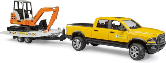 02546 Ram Rental Service with Trailer and Mini Excavator
