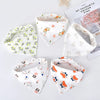 5Pcs/Lot Baby Bibs Triangle Double Cotton Bibs Cartoon Print Saliva Towel Baby Boys Girls Feeding Apron Cotton Bandana Bibs