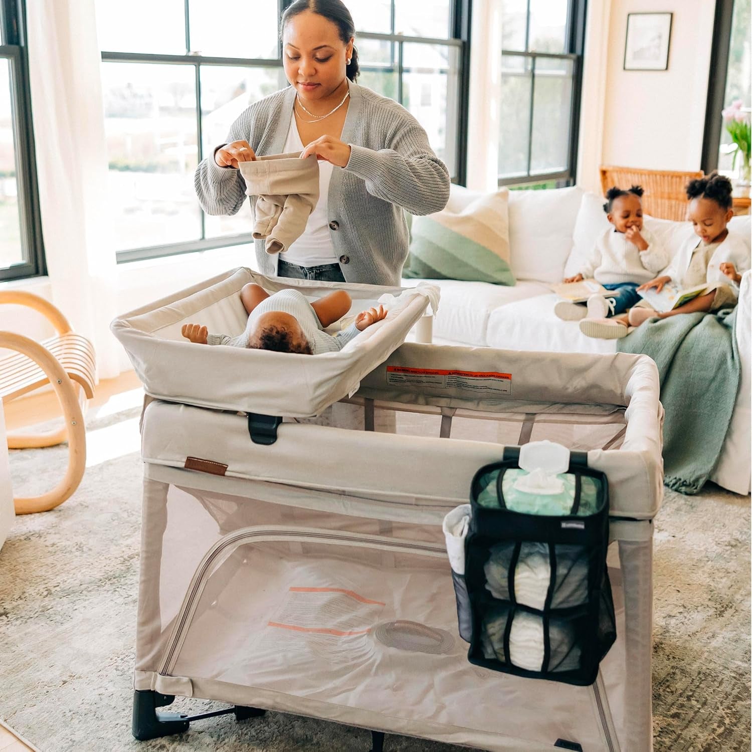 Remi Changing Station Organizer/Easy Clip-On Attachment/Neatly Stores Diapering Essentials