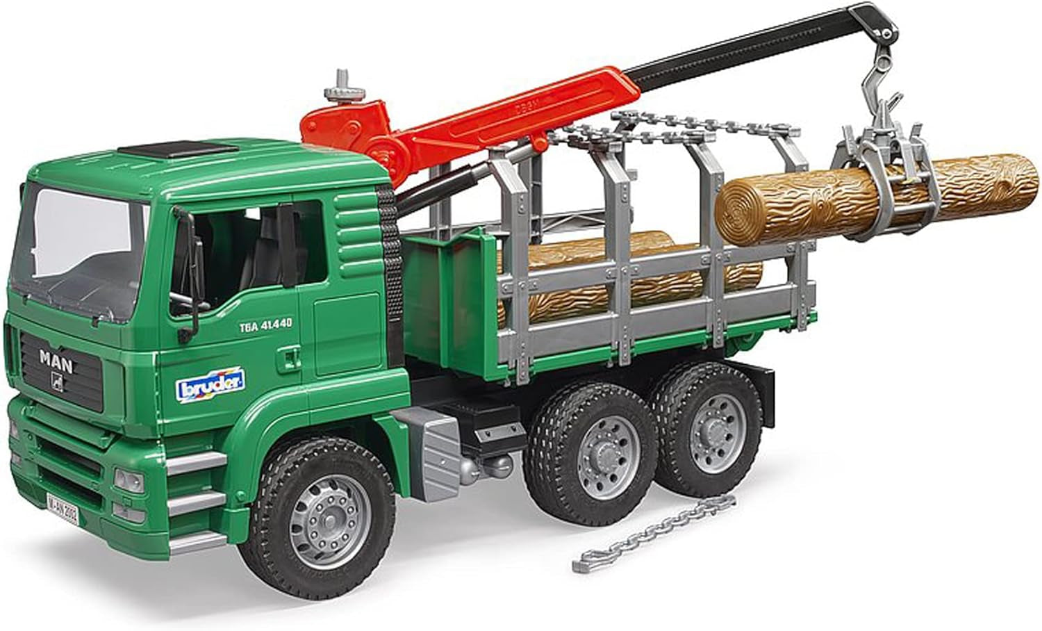 02769 Man Timber Truck with Loading Crane and 3 Trunks