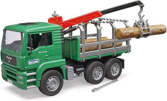 02769 Man Timber Truck with Loading Crane and 3 Trunks