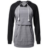 Maternity Nursing Hoodie Long Sleeve Striped Pregnant Women Tops Breastfeeding Sweatshirt Nurse Clothes for Spring Autumn