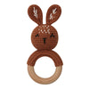 BPA Free Baby Wooden Teether Crochet Cartoon Baby Rattle Toys Wooden Ring Rodent Toys Mobile Gym Kids Newborn Educational Toys