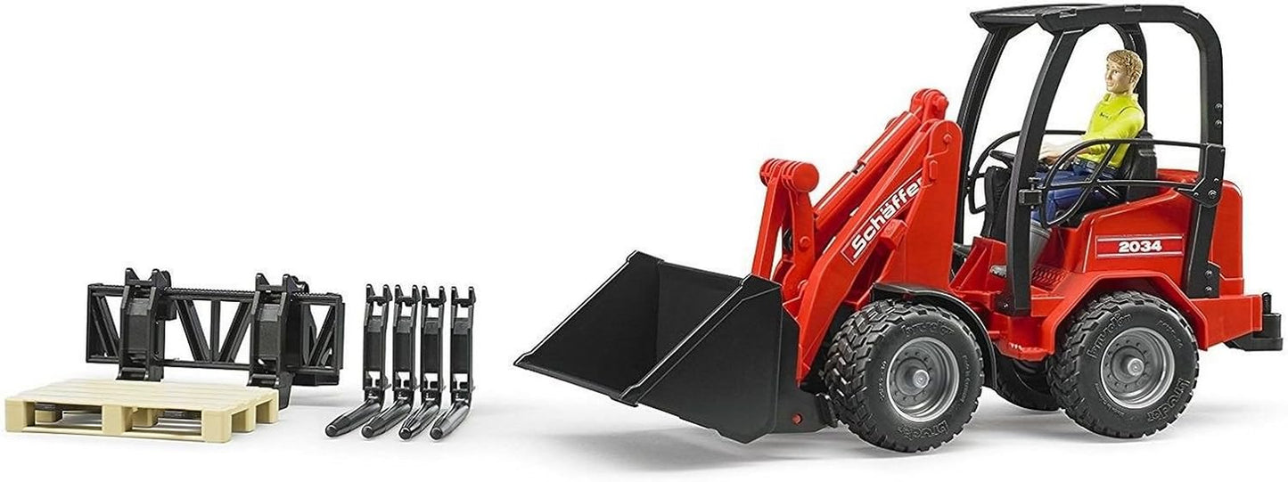 02191 Schaeffer Compact Loader 2034 with Figure & Accessories Vehicle