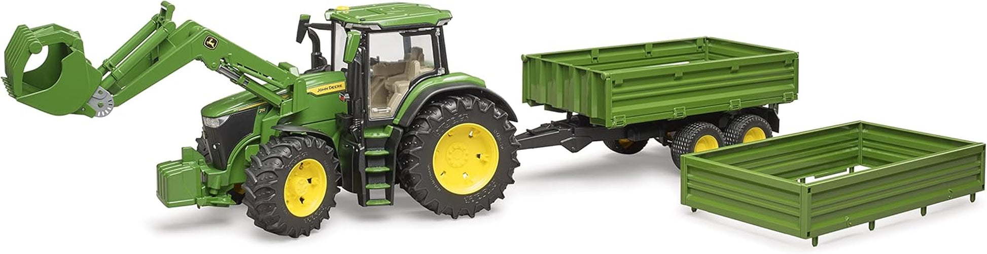 John Deere 7R 350 with Frontloader and Trailer