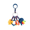 OOTDTY Crochet Elk Bunny Rattle Toys Wooden Baby Pram Clip Baby Gym Stroller Hanging Pendant Newborn Crib Mobile Rattle Toys