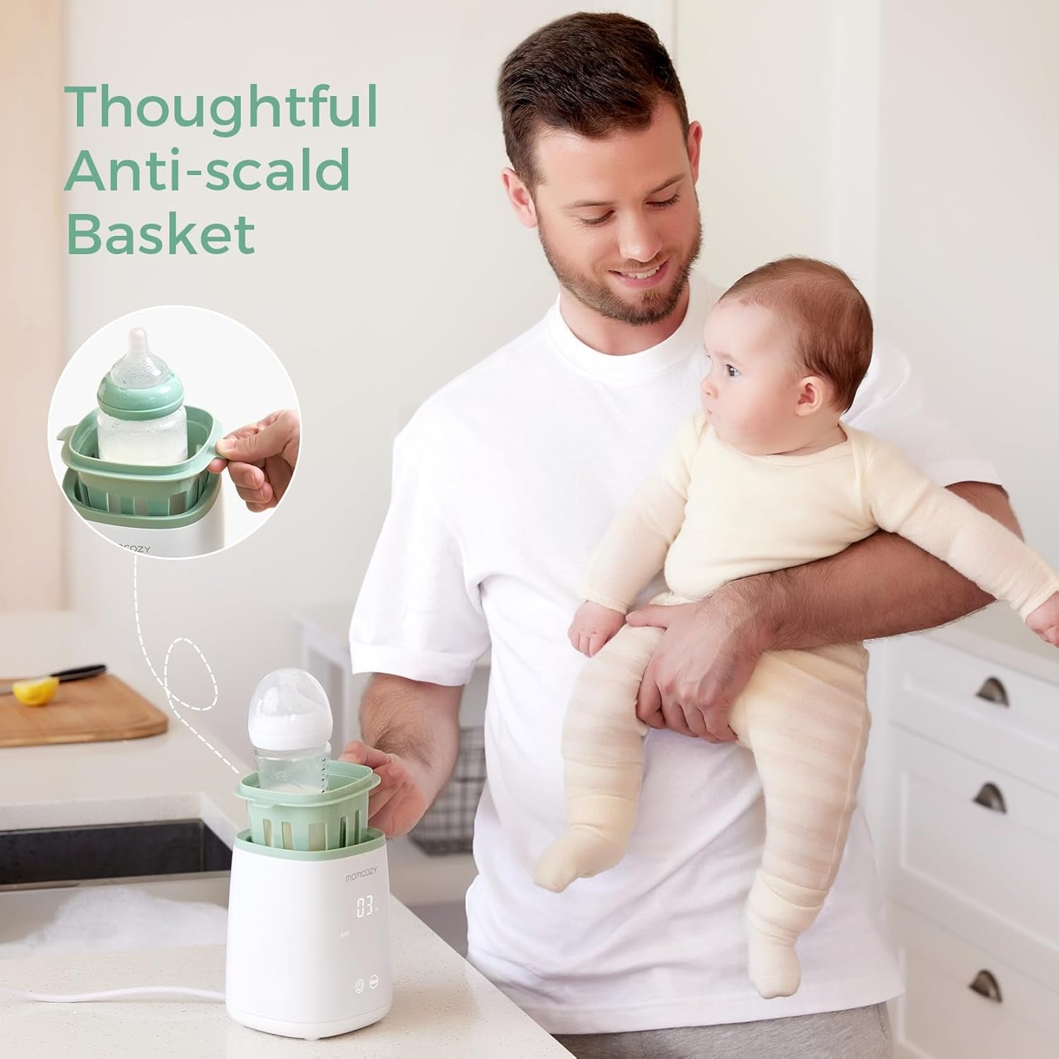 Smart Baby Bottle Warmer & Steam Bottle Sterilizer, Fast Baby Milk Warmer with Accurate Temperature Control and Automatic Shut-Off, Multifunctional Bottle Warmers for Breastmilk or Formula