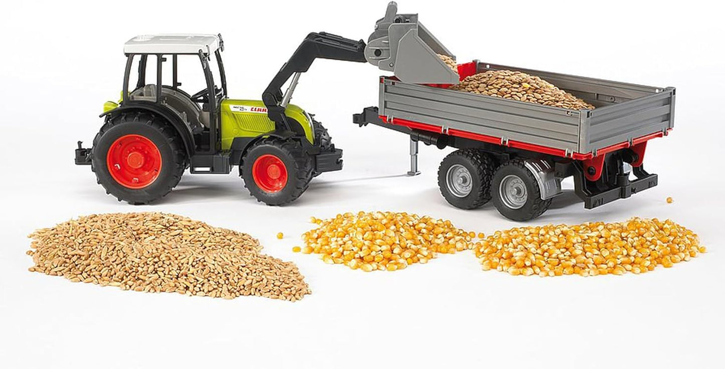02112 Claas Nectis 267 F with Frontloader and Trailer