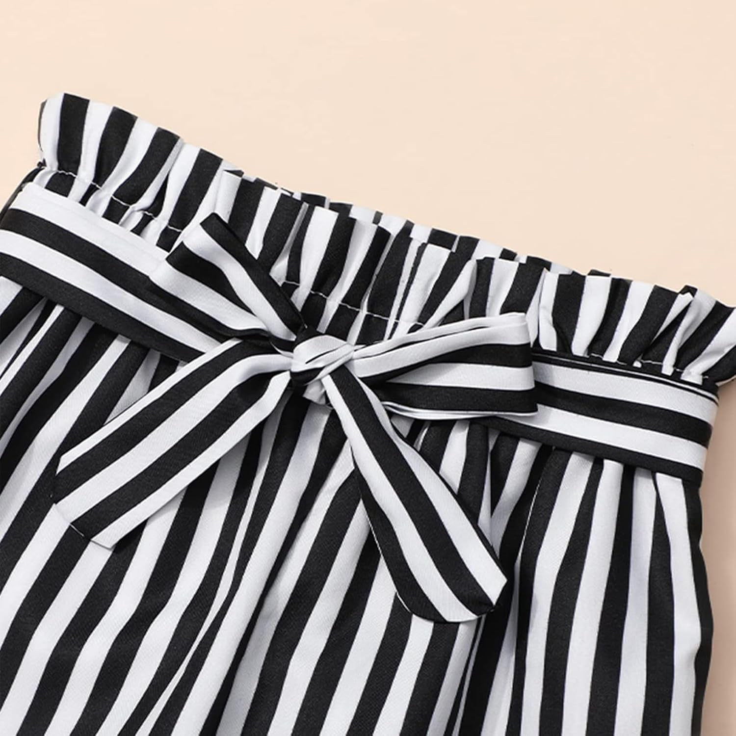 Girls Clothes Set Kids Summer Outfit Sleeveless Tie Knot Tank Top and Shorts 2 Pcs Clothing Sets 5-14 Years