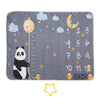 1 Set Baby Monthly Record Growth Milestone Blanket Newborn Photography Props Accessories Creative Cartoon Bear Printing
