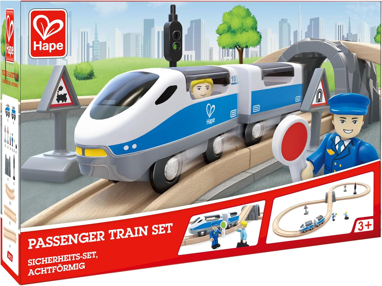E3729 Figure 8 Safety Train Railway Set, 14.76" L X 3.15" W X 9.45" H, Multicolor