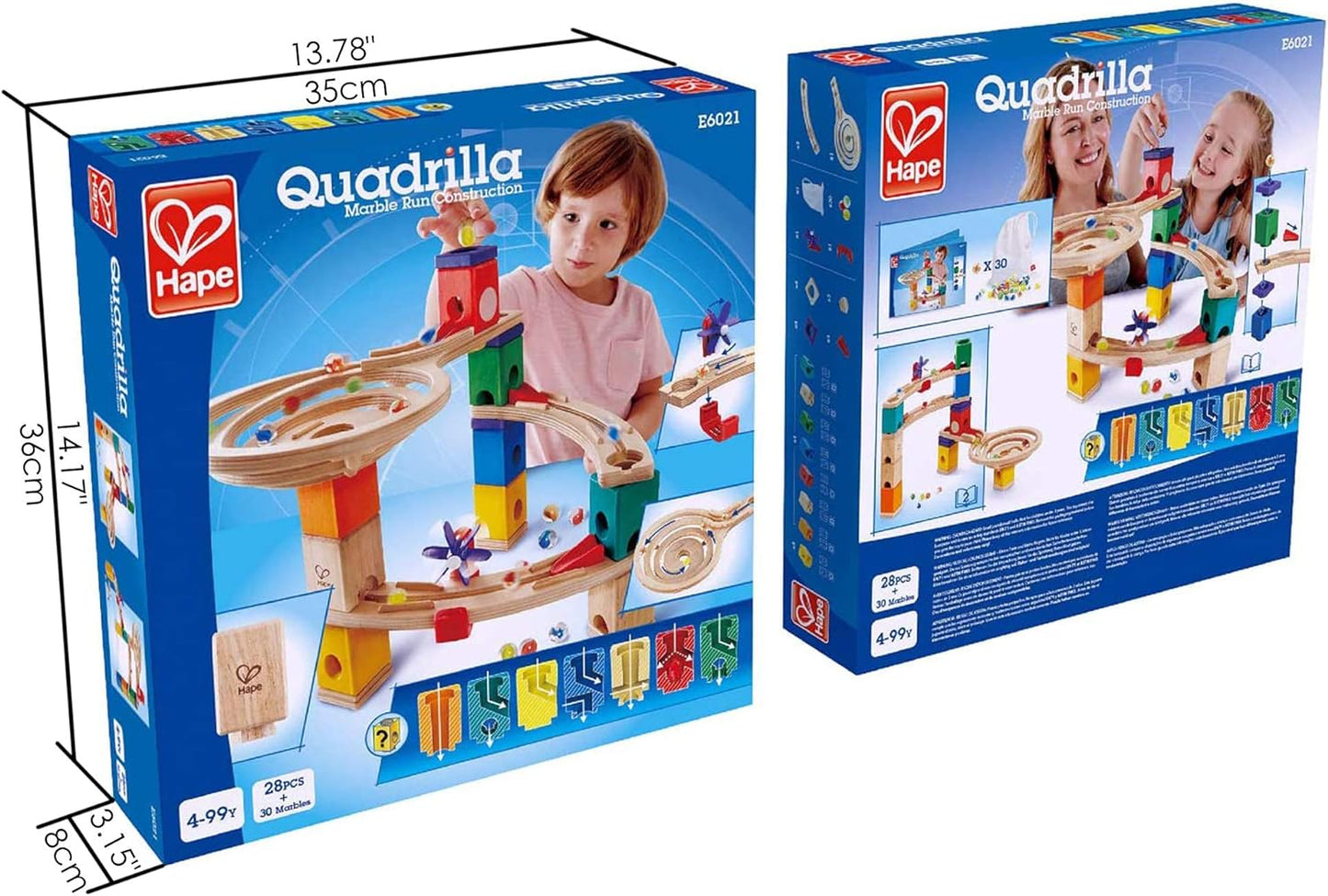 Quadrilla Race to the Finish Marble Run Blocks, Multicolor