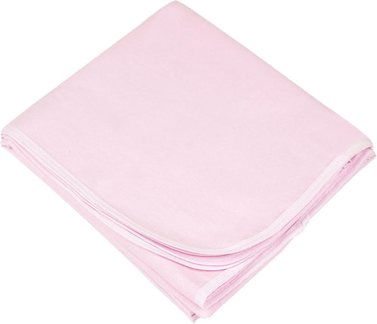 Premium Soft Newborn Flannel Receiving Blanket, 30" X 30" Square for Swaddling, Solid Pink