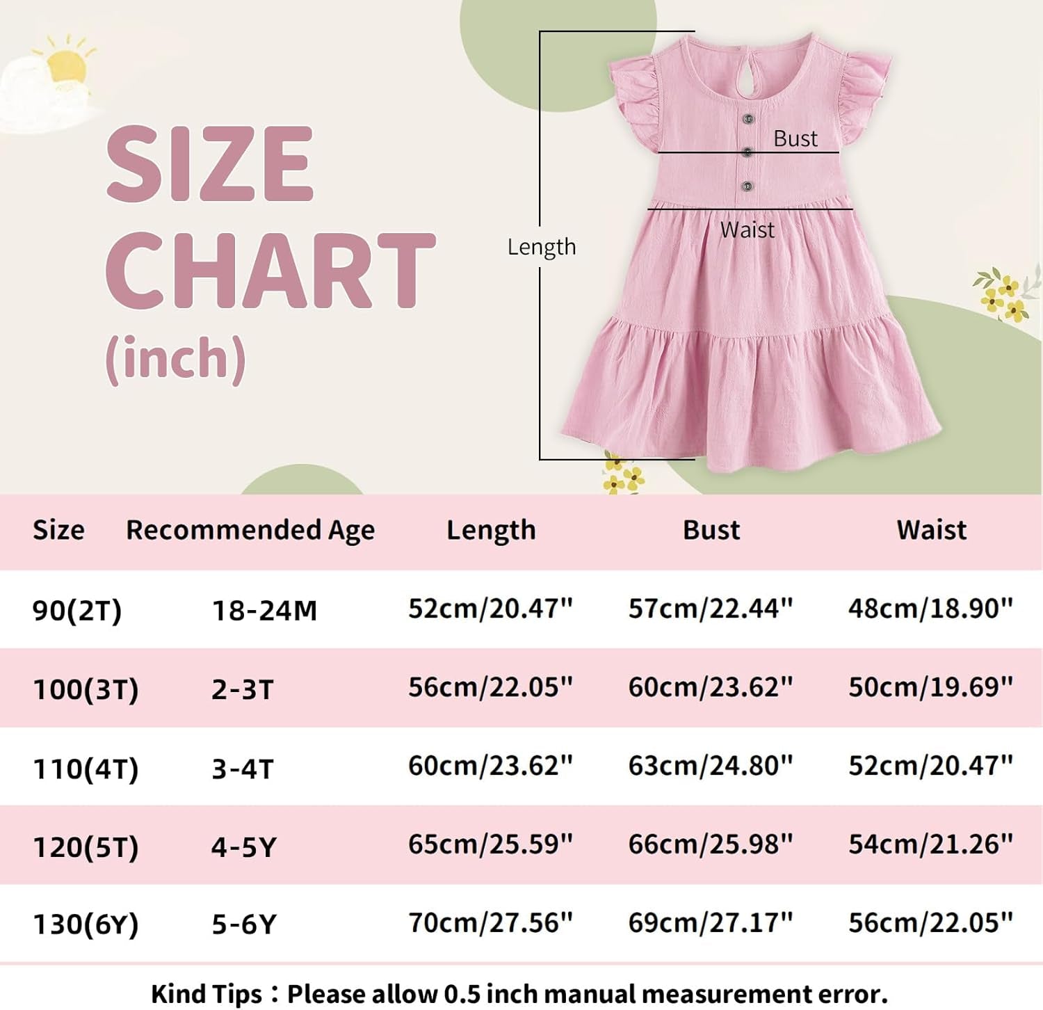 Toddler Girl Dress Ruffle Sleeveless Summer Cotton Dress Baby Girl Casual Party Dresses Kids Backless A-Line Sundress
