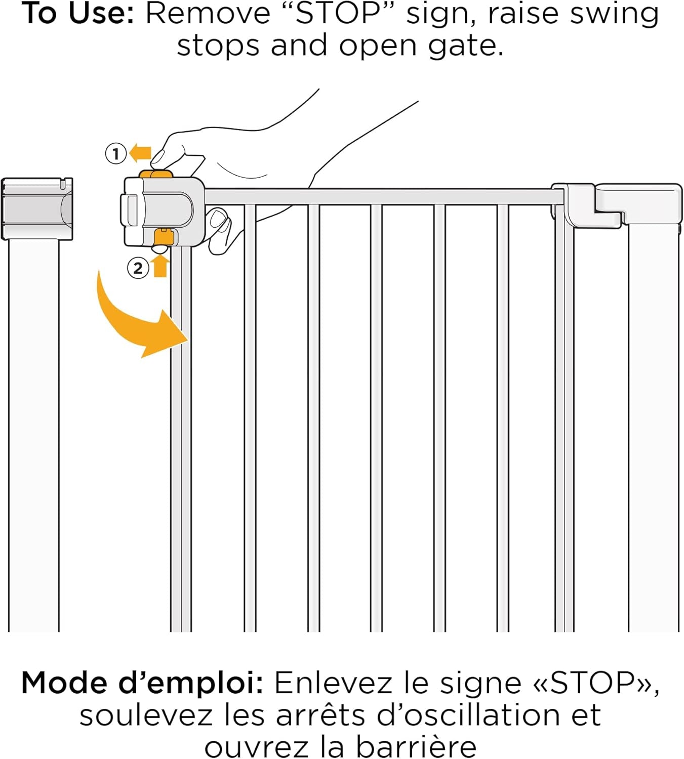 Tall and Wide Easy Install Gate- White