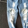 1-8Yrs School Boys Clothes Children Broken Hole Jeans Pants New 2021 Baby Girls Jeans Pants Brand Trousers Fashion Jeans
