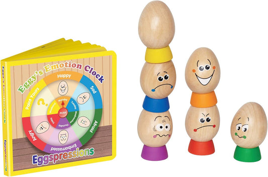 - Early Explorer - Eggspressions Wooden Figure Set with Book