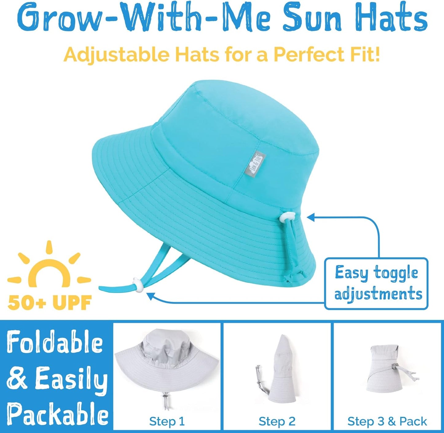 Quick Dry Size Adjustable Beach Bucket Hat with Sun Protection