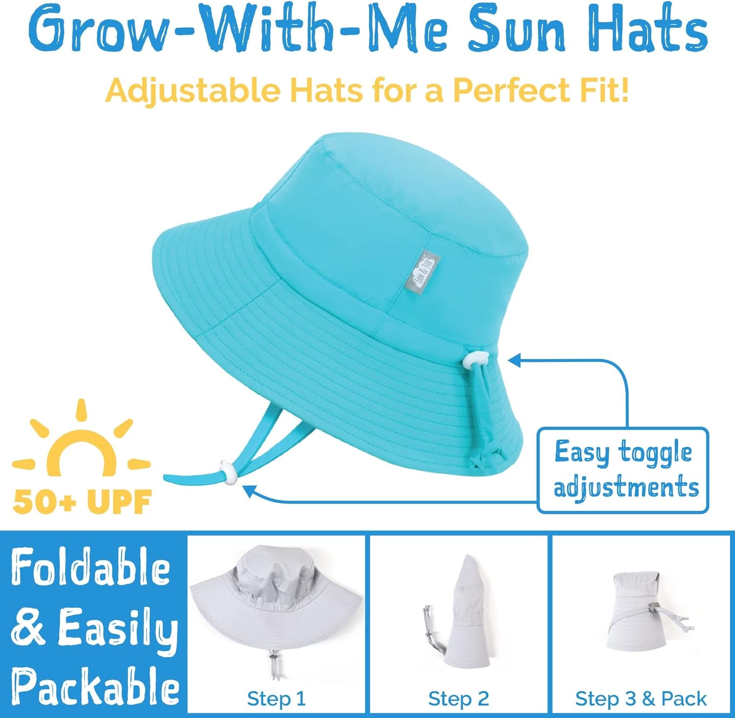 Quick Dry Size Adjustable Beach Bucket Hat with Sun Protection