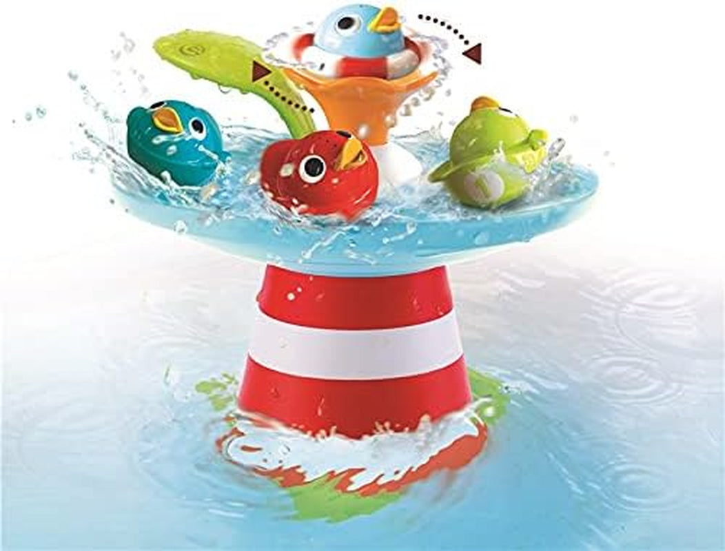 Bath Toy-Magical Duck Race with Auto Fountain, Water Pump, and 4 Racing Ducks