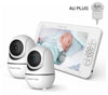 SM70V2 7" 1080P HD Split Screen Video Baby Monitor with Two Camera, Hack Proof, Remote Zoom/Pan/Tilt, 4000Mah Battery