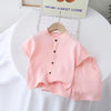 New 2025 Summer Kids' 2-Piece Set Breathable Cotton Short Sleeve Outfit Solid Color Unisex Baby & Toddler Clothes 0-5 Years