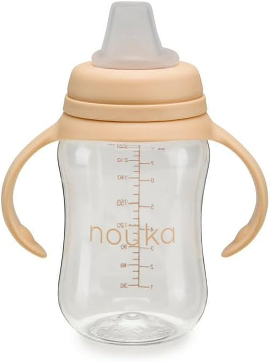 Nouka Soft Spout Tritan Sippy Cup | Leak Proof and Easy Grip | Removable Handles | Sunrise