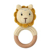 BPA Free Baby Wooden Teether Crochet Cartoon Baby Rattle Toys Wooden Ring Rodent Toys Mobile Gym Kids Newborn Educational Toys