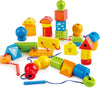 String along Ss Wooden Block Toddler Lacing Toy