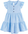 Toddler Girl Dress Ruffle Sleeveless Summer Cotton Dress Baby Girl Casual Party Dresses Kids Backless A-Line Sundress