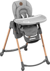 Minla 6-In-1 High Chair, Convertible, from Birth, Detachable Kitchen Booster Seat, Compact Fold, Easy to Clean, Essential Grey