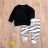 Infant Kids Baby Boys 2Pcs Set Clothes Long Sleeve Hoodie Tops Pocket Pants Solid Spring Autumn Outfits