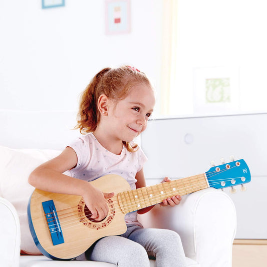 26 Inch Kids Guitar Toy Musical Instrument - Beginner Wooden Kids Guitar, Musical Toys W/ 4 Tunable Strings
