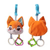 OOTDTY Crochet Elk Bunny Rattle Toys Wooden Baby Pram Clip Baby Gym Stroller Hanging Pendant Newborn Crib Mobile Rattle Toys