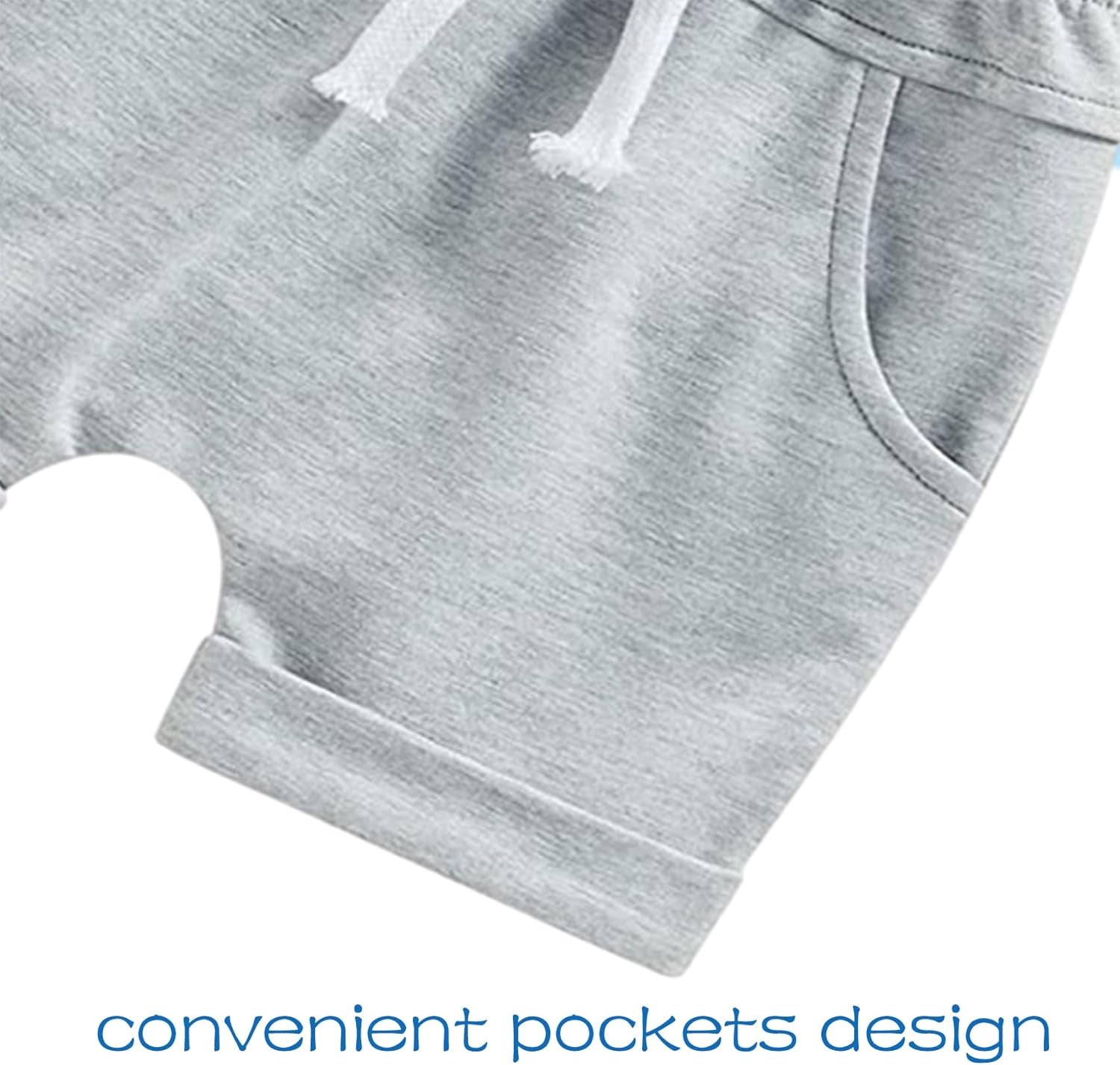 Toddler Baby Boy Summer Clothes Infant Boys Short Sets Letter Print T-Shirt Short Sleeve Outfits with Pocket 6M-4Y