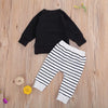 Infant Kids Baby Boys 2Pcs Set Clothes Long Sleeve Hoodie Tops Pocket Pants Solid Spring Autumn Outfits