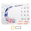 1 Set Baby Monthly Record Growth Milestone Blanket Newborn Photography Props Accessories Creative Cartoon Bear Printing